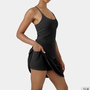 Everyday Backless 2-in-1 Activity Dress-Euphoria in black
